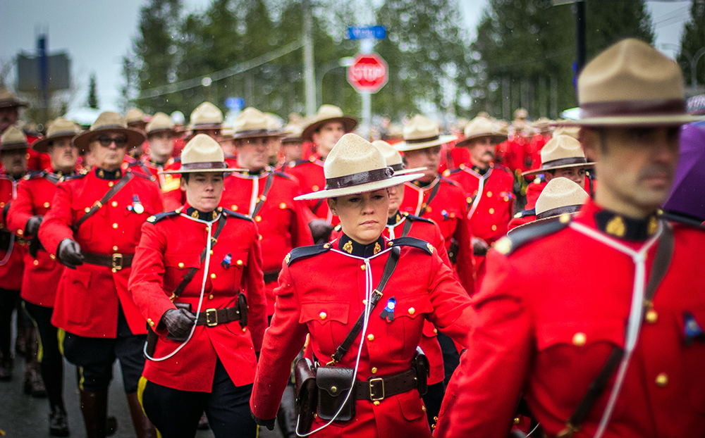 photo of RCMP officers marching