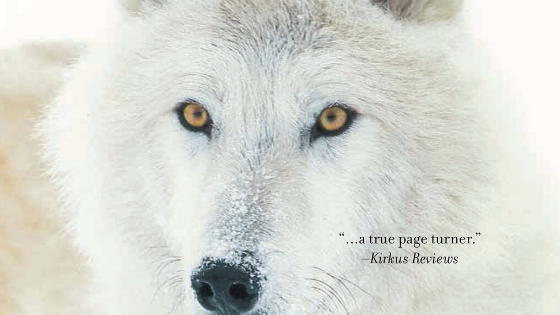 image of arctic wolf Muhekun, a fictional character in the book "The Amulet"