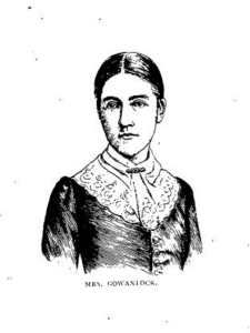 sketch of historical character Theresa Gowanlock